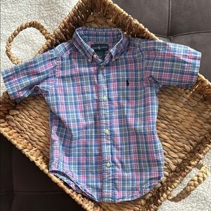 Ralph Lauren Plaid Short Sleeved Button-Up Shirt